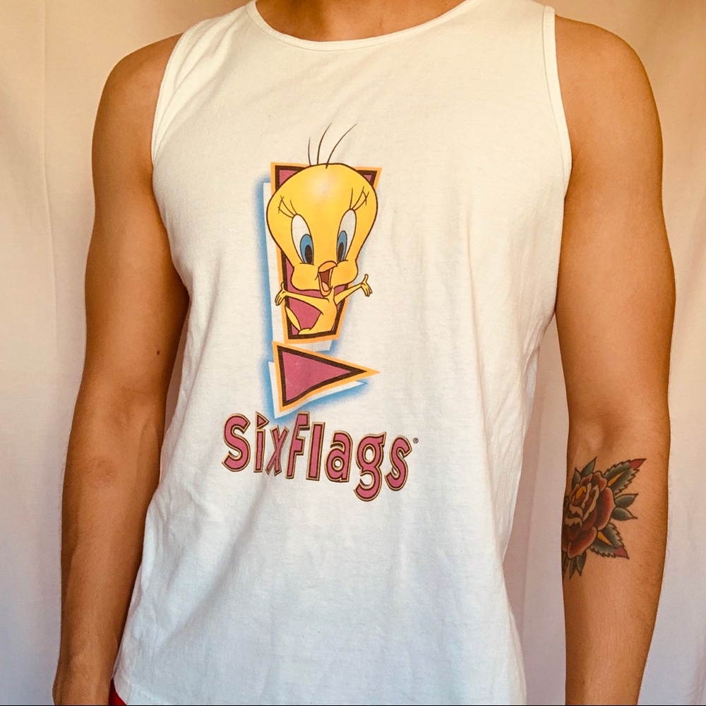Vintage Tweety Bird Looney Tunes Six Flags Tank